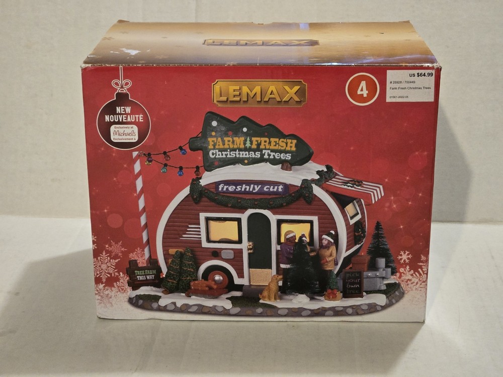 Lemax Farm Fresh Christmas Trees Pre-Lit Holiday Décor #25928  