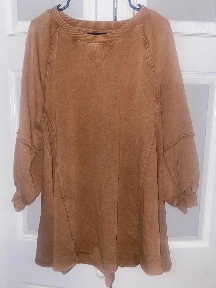 American Eagle Burnt Orange Sweatshirt dress