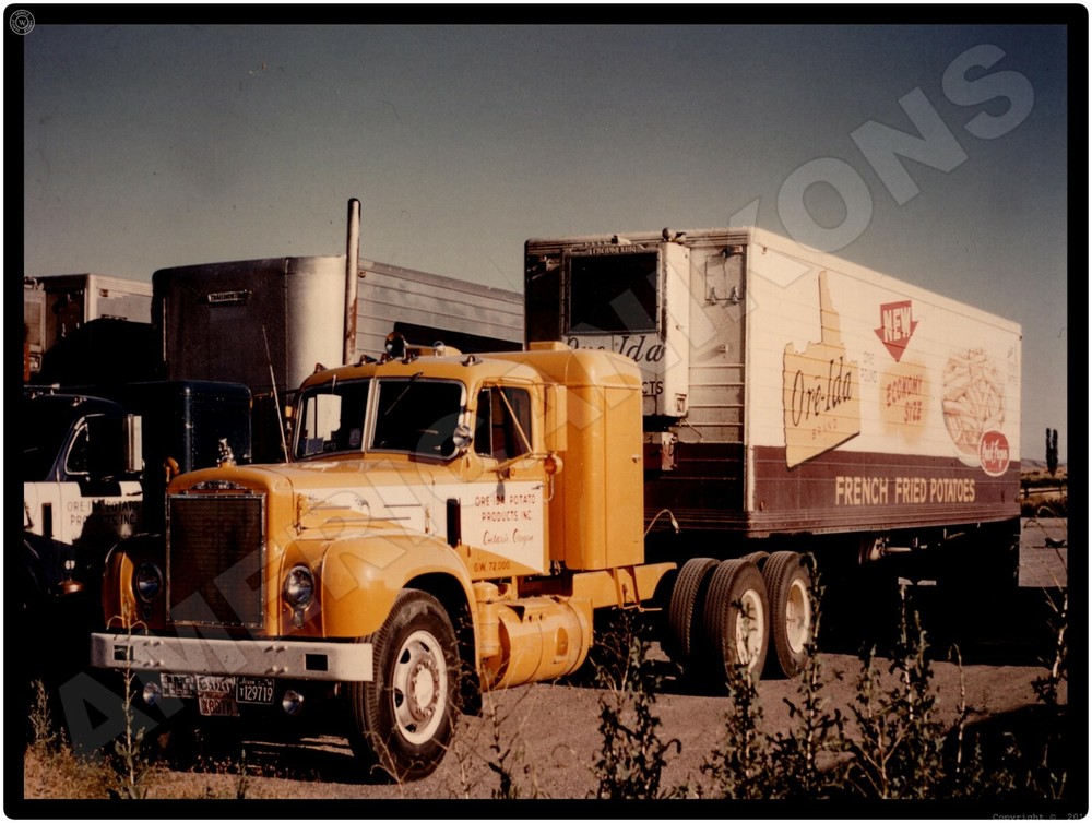Mack Trucks New Metal Sign: 1958 Mack Ore-Ida Potatoes Ontario Oregon
