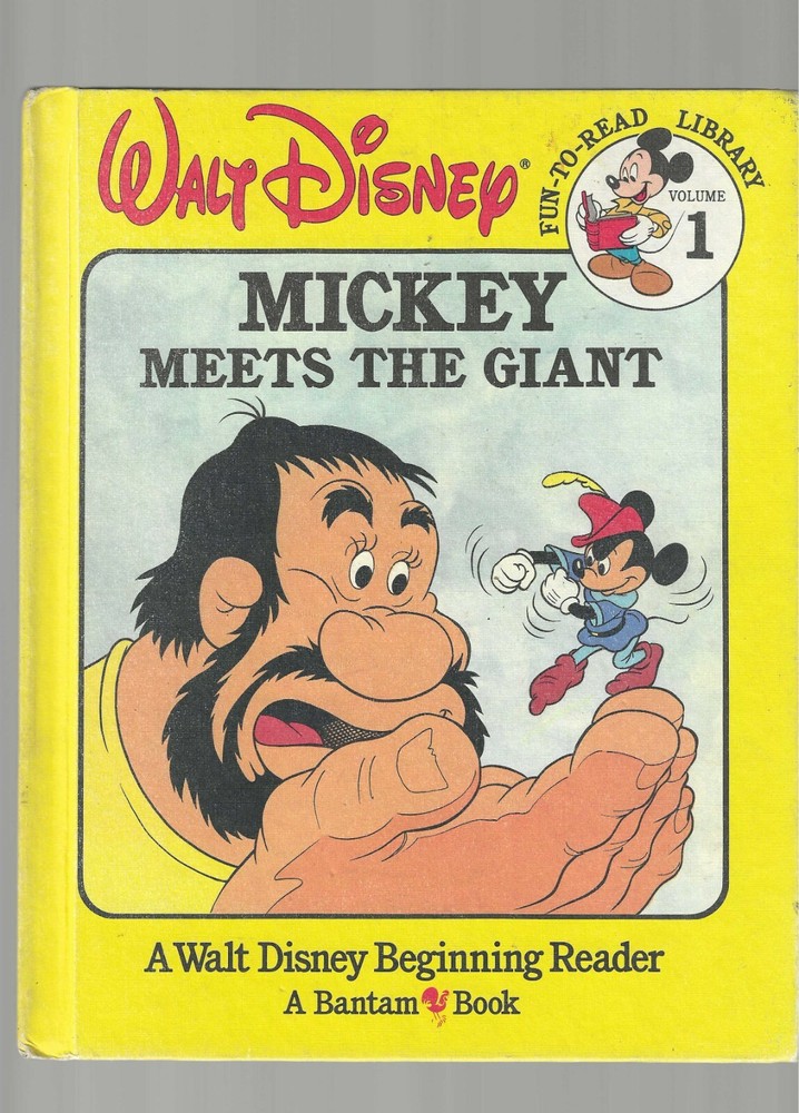 WALT DISNEY Mickey Meets the Giant Beginning Reader Vol 1 Hardback 1986