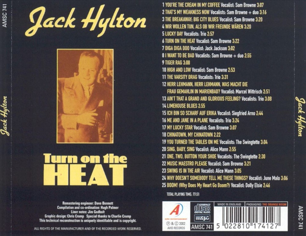 Jack Hylton Turn On The Heat New Cd