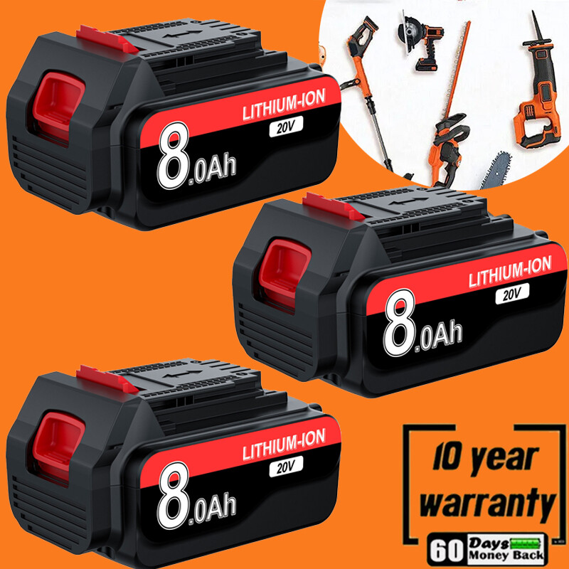 20V 6.0Ah Black+Decker Battery LB20 LBX20 LBXR20 LB2X4020 3.5Ah/8.0Ah Compatible