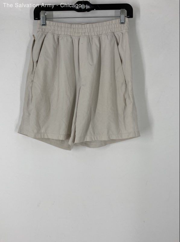 Lululemon Womens Beige Elastic Waist Pull-On Activewear Athletic Shorts Size S