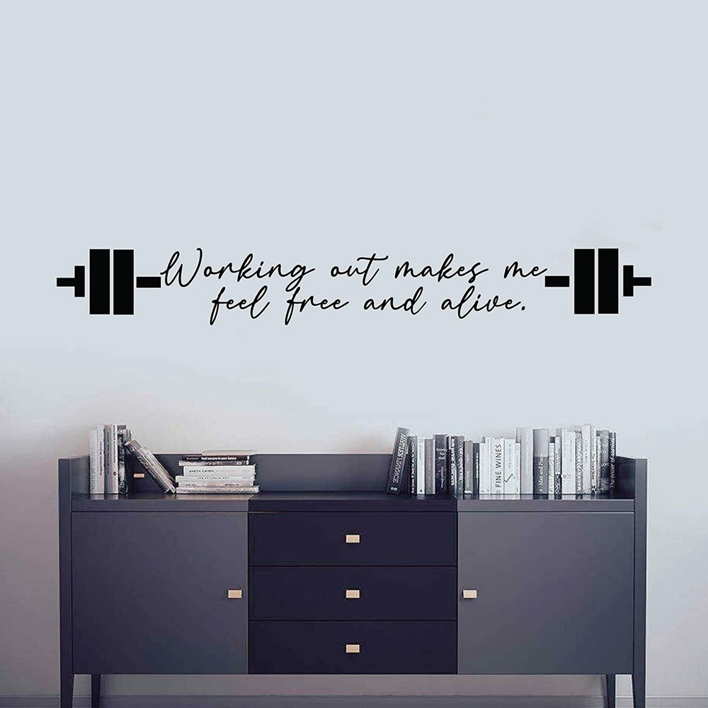 Motivational Alive Workout Exercise Vinyl Wall Decal for Home Gym Decor
