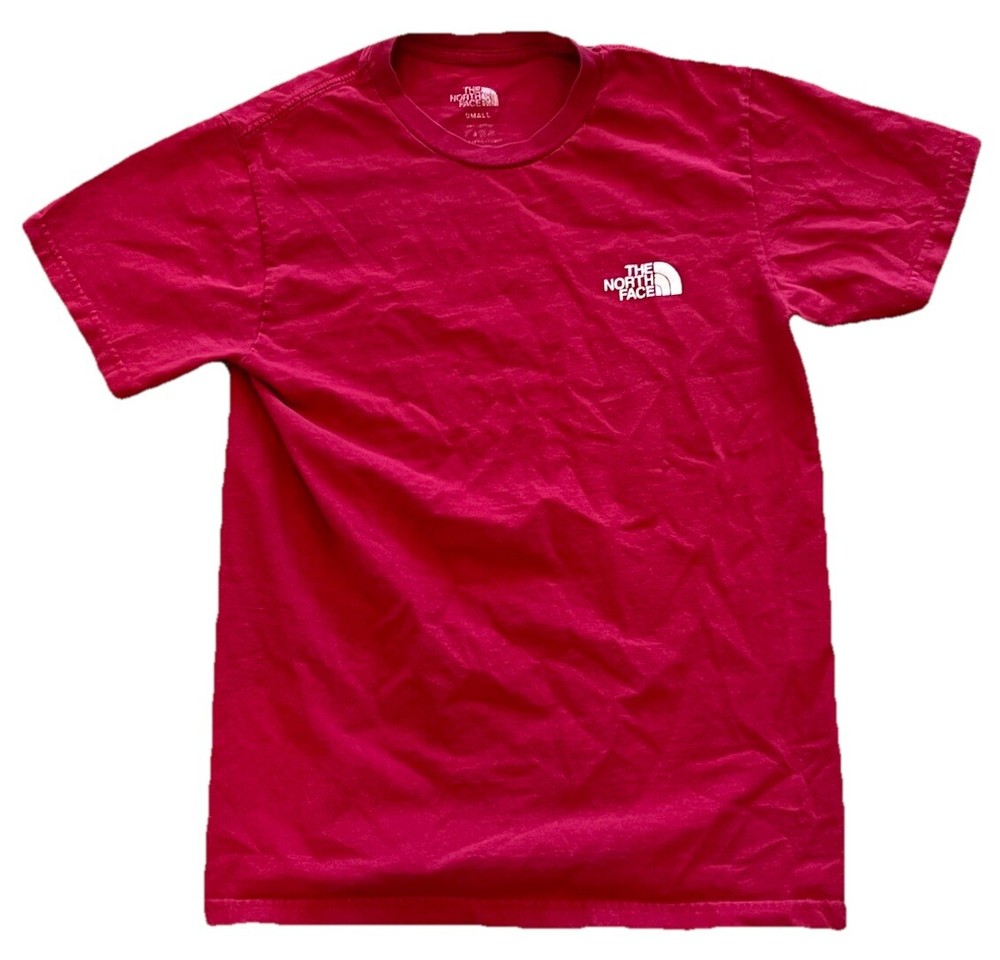 The North Face Red Guide Tee Shirt Men’s Small Graphic Logo Outdoors