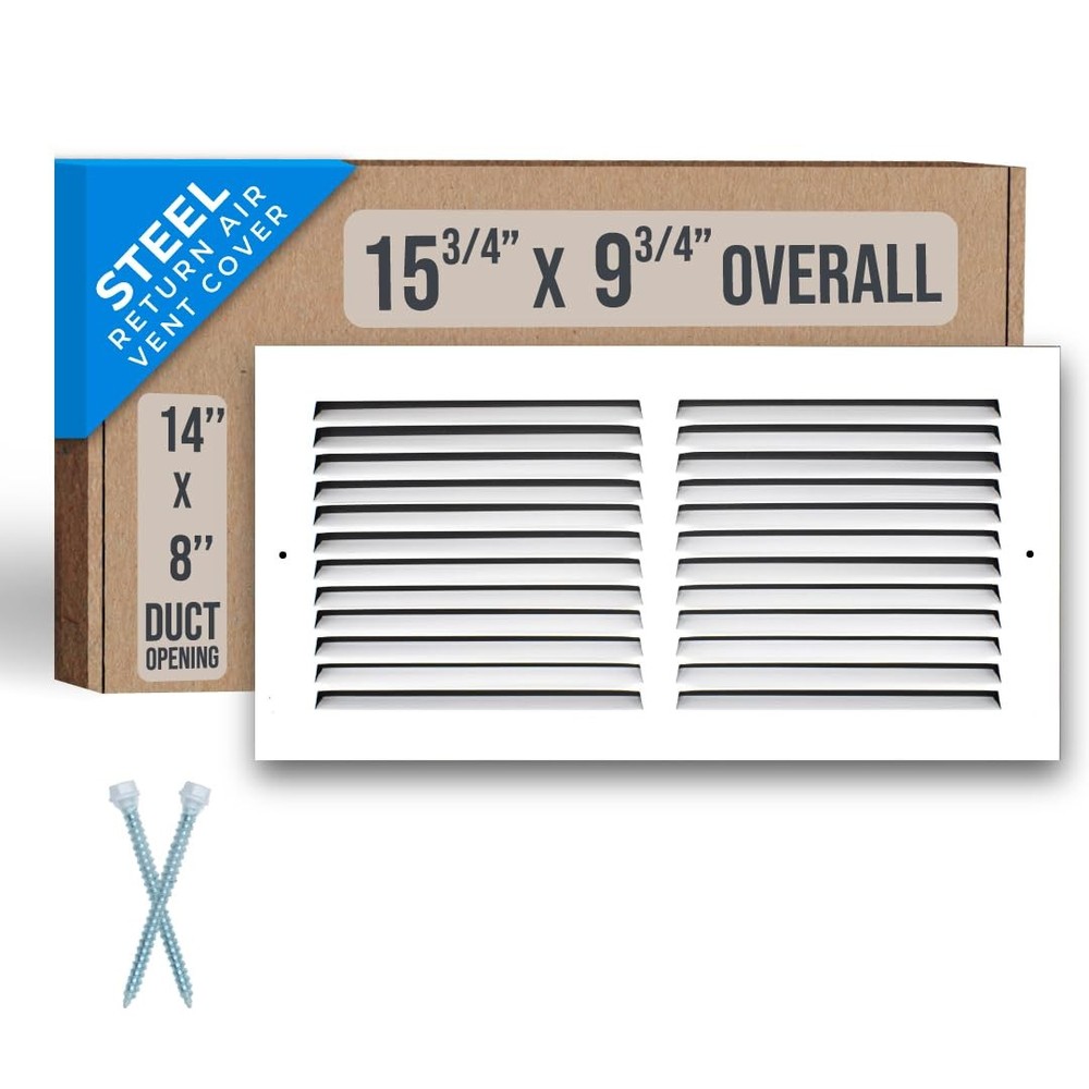 Fits 14x8 Duct Opening | Steel Return Air Grille by Handua | Vent Cover Grill fo