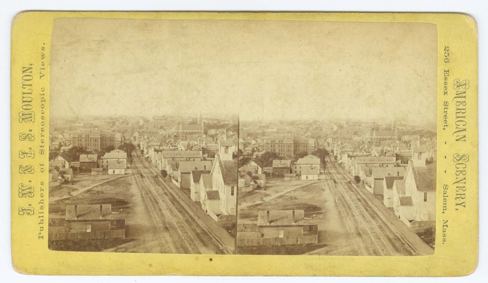 G2075~ MAINE – Portland from Munjoy Hill c.1870s Stereoview – by Moulton