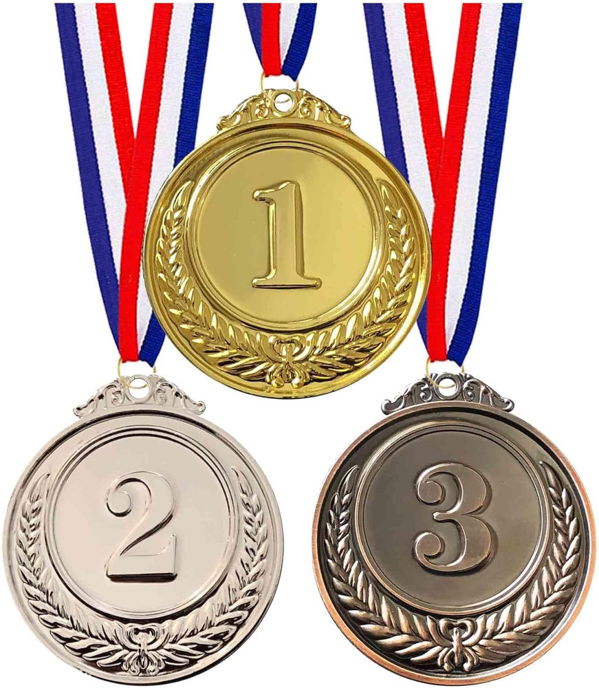 3 Pcs Gold Silver Bronze Medals 1St 2Nd 3Rd Place Award Medals for Awards, Olymp