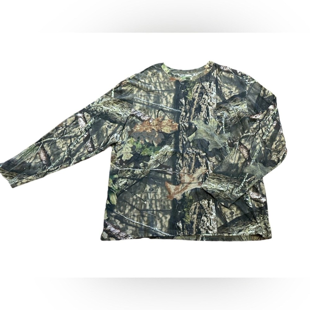 Mossy Oak Mens 2XL Camo Long Sleeve T Shirt Cotton/Poly Blend