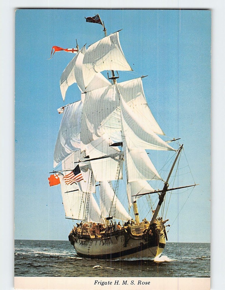Postcard Revolutionary War Frigate 