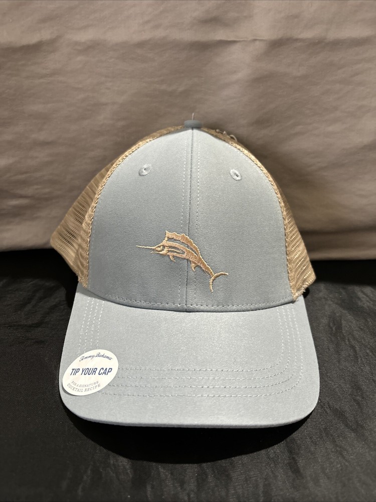 Tommy Bahama Men's Marlin Snapback Mesh Hat Cap Navy and White NEW