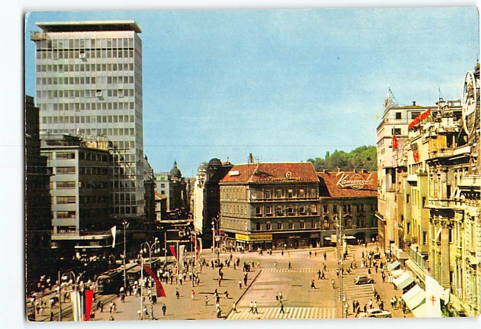 Postcard Trg Republike Zagreb Croatia