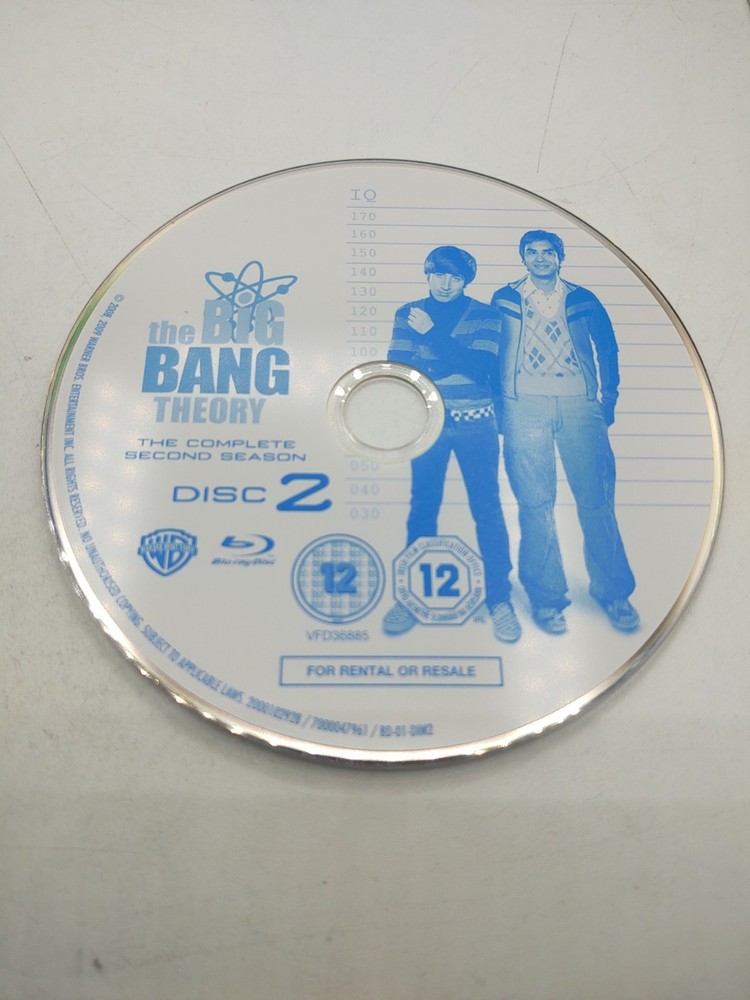 The Big Bang Theory Bluray Second Season 2 Disc 2 Only Replacement Disc