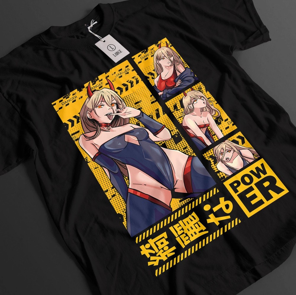 Chainsaw Man Shirt Power Tshirt Denji T-Shirt Aki Asa Anime Makima Unisex Tee