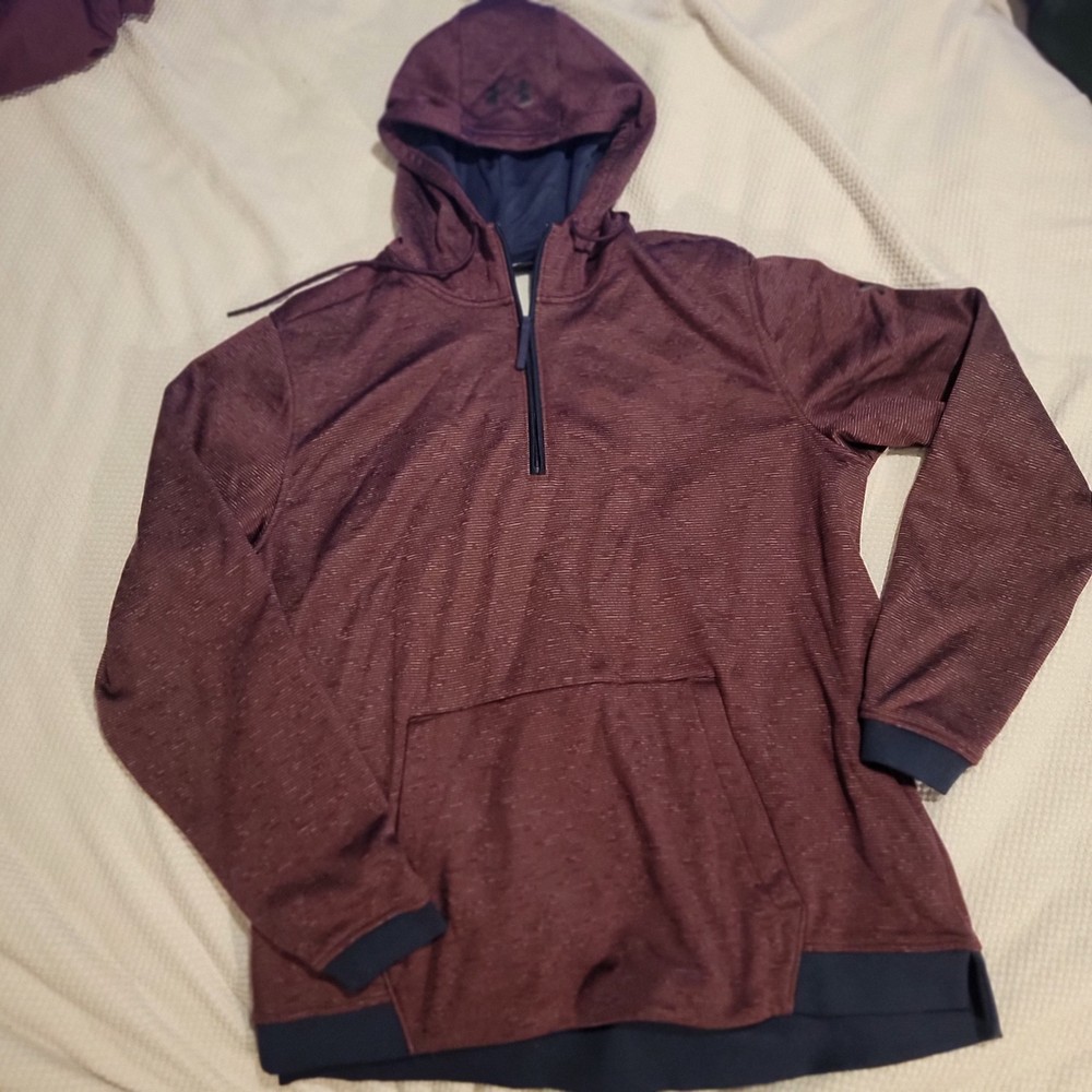 Under Armour ColdGear Long Sleeve 1/4 Zip Pullover Men's Size XL Burgundy