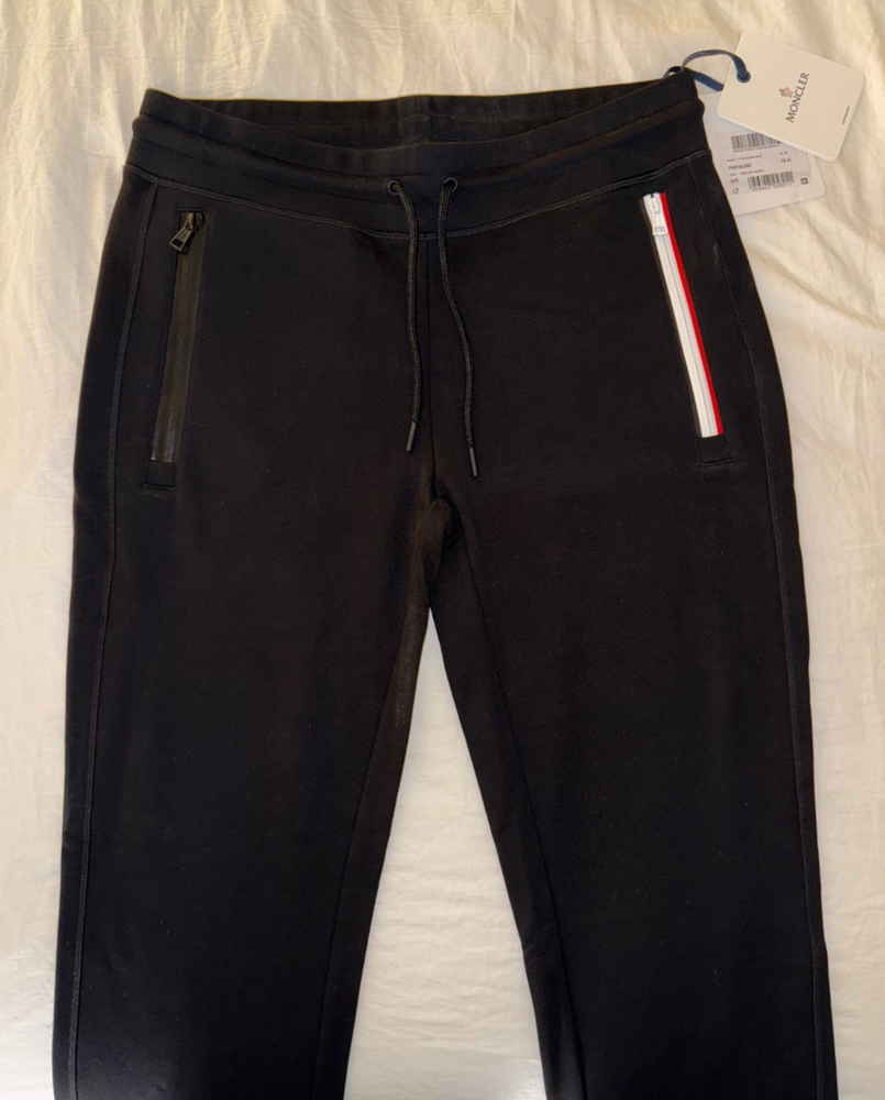 MONCLER Black Lounge Pants * Sweatpants * Size XL 36-38 * Retail $795