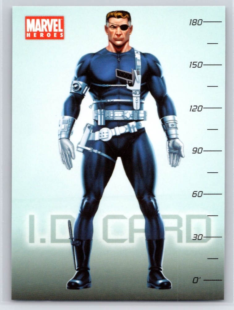 NICK FURY 2008 Marvel Heroes Panini Preziosi Collection Sticker #83 *Quantity