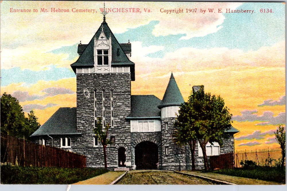 Vintage Postcard Mount Hebron Cemetery Winchester Virginia