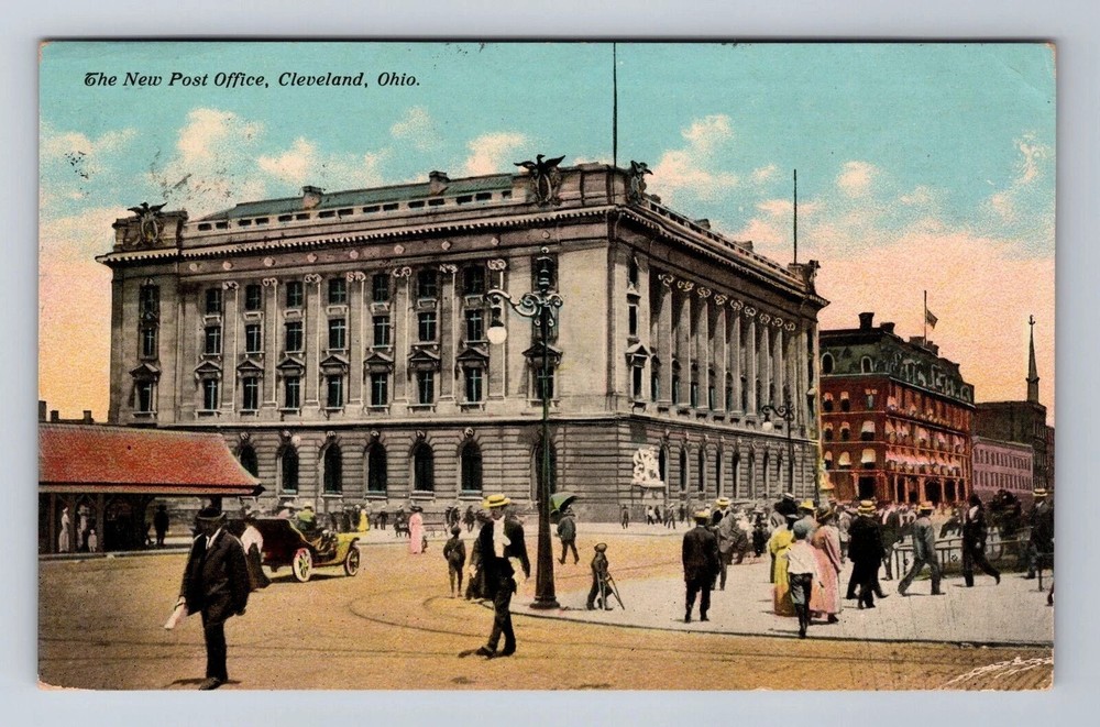 Cleveland OH-Ohio, New Post Office, c1911 Antique Vintage Souvenir Postcard