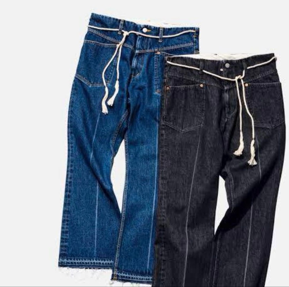 KAZUYUKI KUMAGAI 13.5oz Indigo Flare Denim Pants Size 3