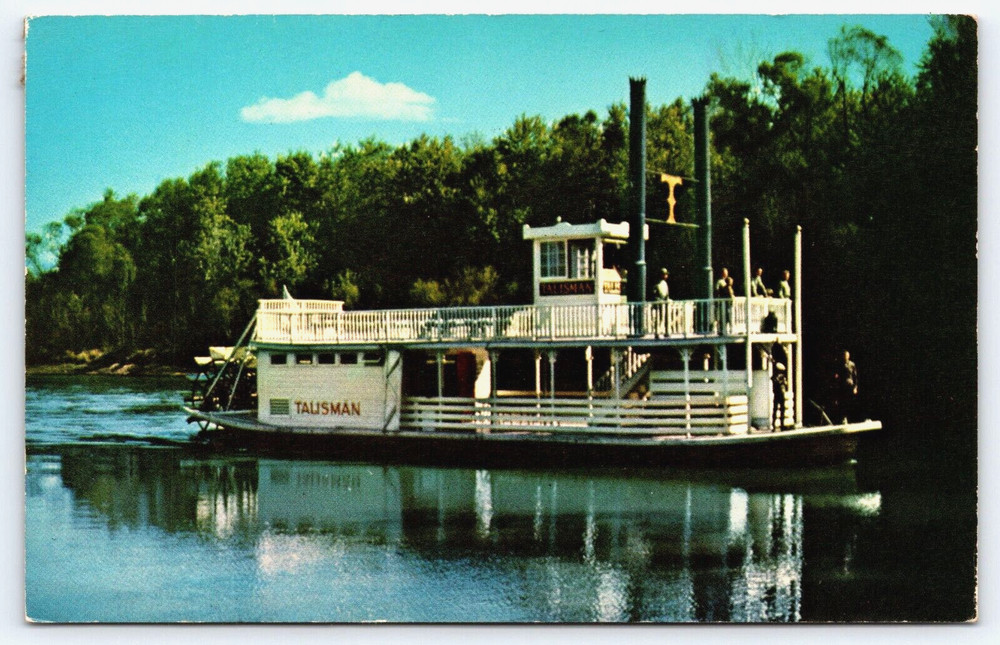 New Salem State Park Illinois Steamboat Talisman River Vintage Photo Postcard