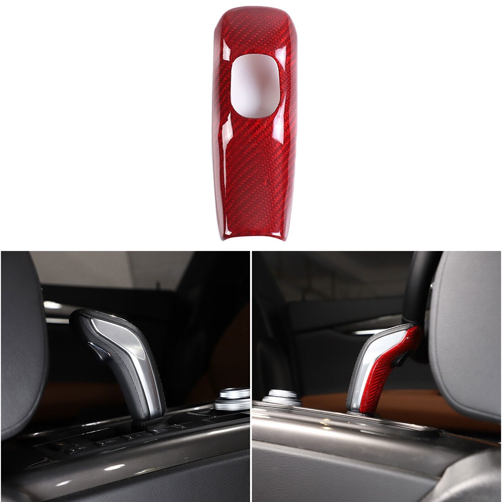 Red  Real Carbon Gear Shift Knob Back Trim For Maserati Ghibli/quattroporte 19+