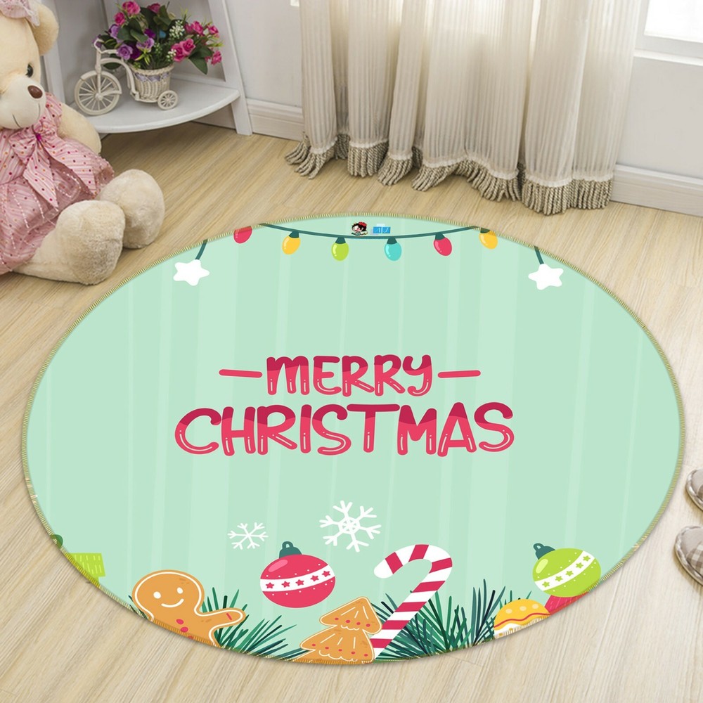 3D Merry Christmas NAO4477 Game Rug Mat Elegant Photo Carpet Mat Fay
