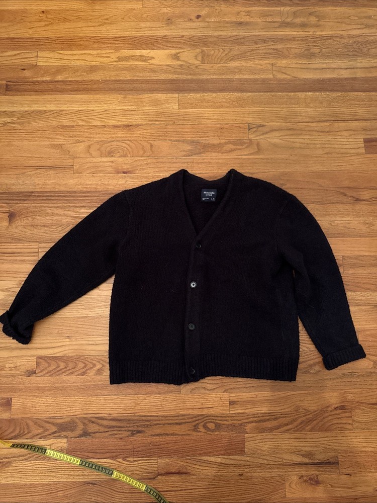 Abercrombie & Fitch Men’s Black Oversized Fit Cardigan XS