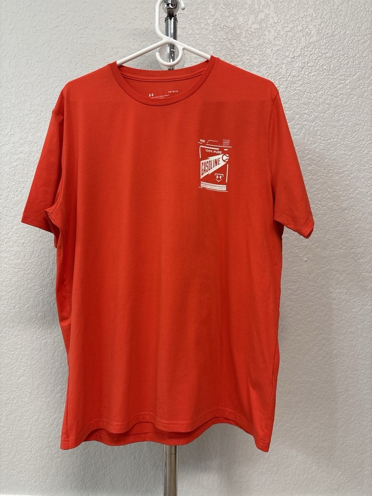 Under Armour HeatGear Men’s Loose Fit Graphic Print Logo SS Crew Neck T-Shirt L