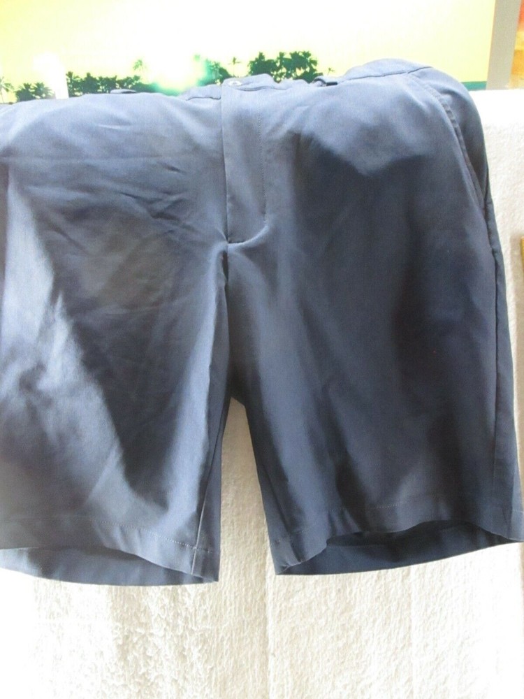 greg norman sz 36 blue flat front shorts