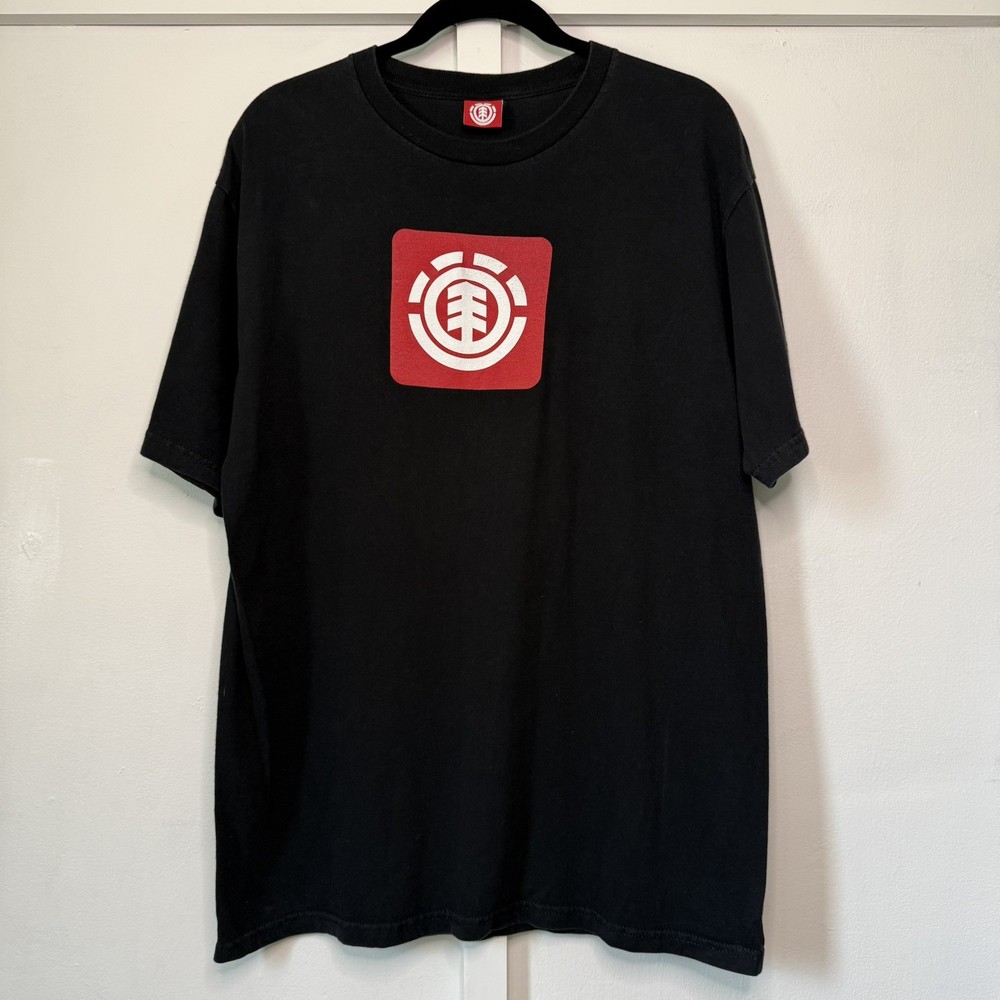 Vintage Element Skateboards T Shirt Large Black  Logo Screen Print Graphic