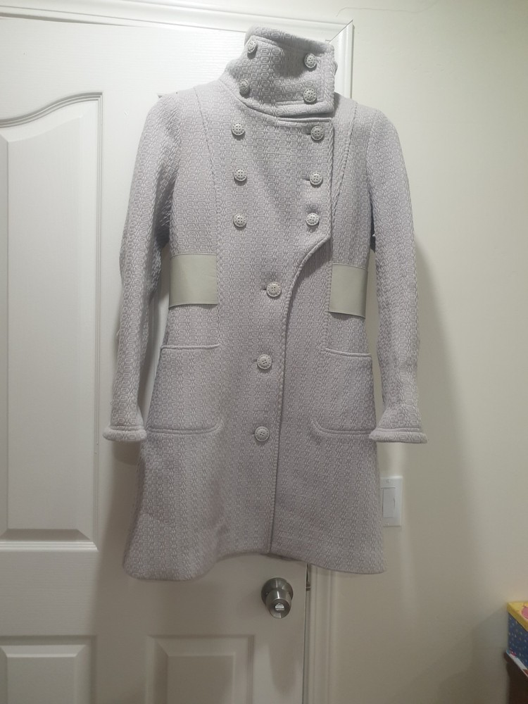 Mackage  Ladies Coat Woman's outer Gray Wool Size P/S Old Money Made In POLAND