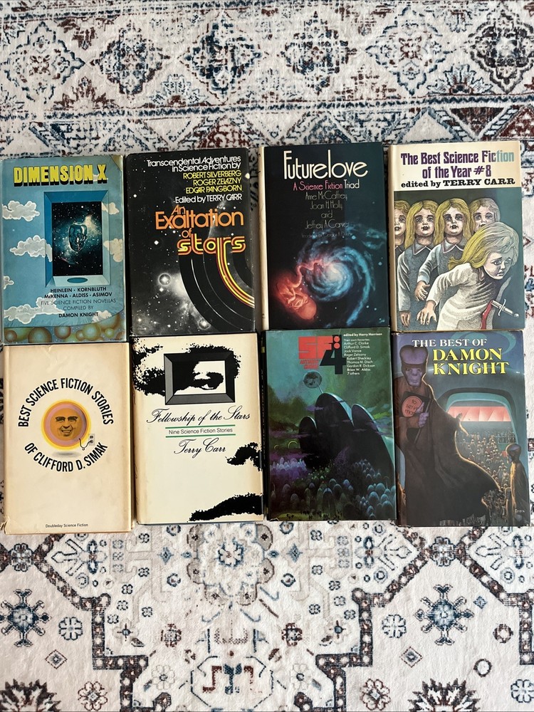 Vintage Sci-Fi Books Lot of 8 BCE - Terry Carr, Damon Knight, Arthur C. Clarke
