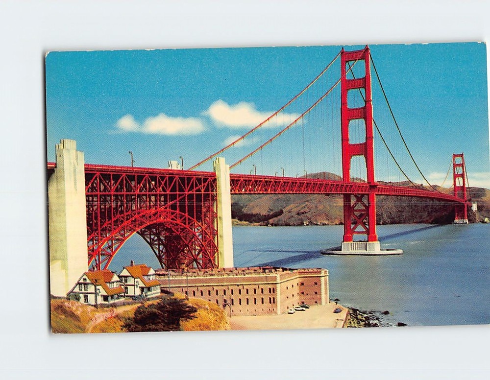 Postcard Golden Gate Bridge San Francisco California USA