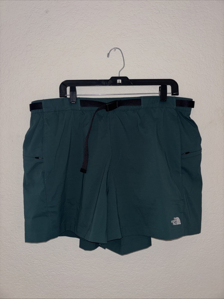 The North Face Mens Size XL Class V Pathfinder Shorts Deep Nori Green Belted NEW