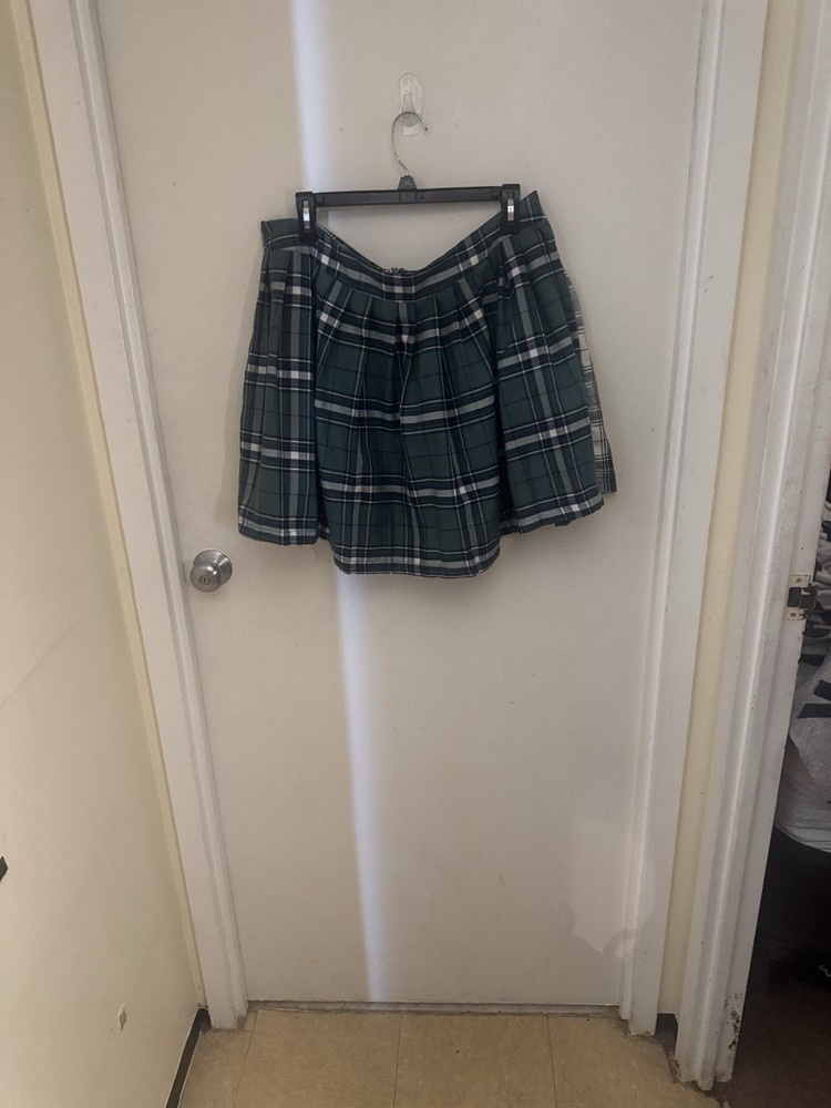Rue21 Green Plaid A-Line Skirt Size 1X Womens Plus Size