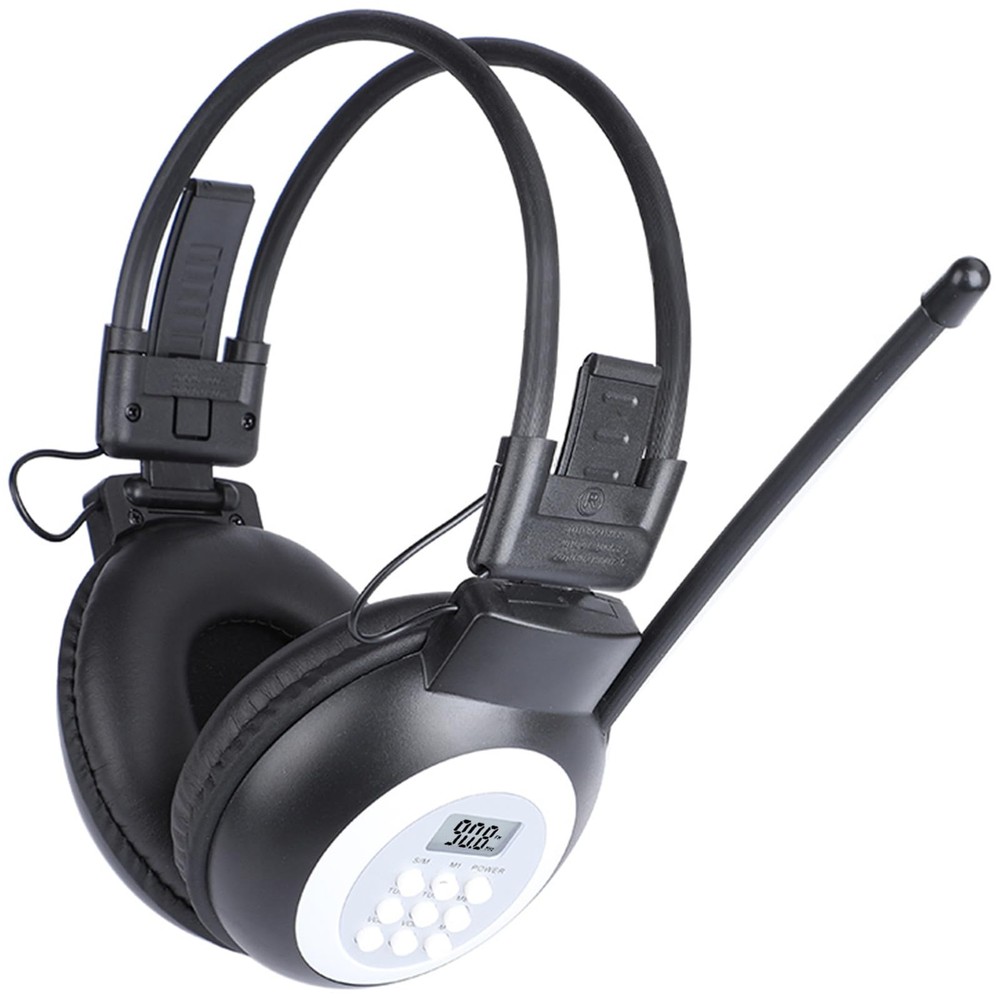 FM Portable Radio, Stereo Headsetwith LCD,Over Ear Foldable, Pocket Walkmen Conf