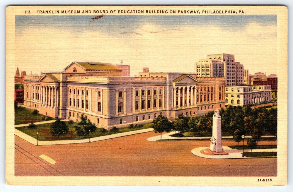 Franklin Museum Board Of Education Building Philadelphia Pa Postcard
