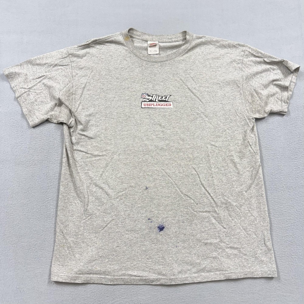 Vintage NFL Street shirt Mens XL Gray Unplugged EA Sports Tee Tour video game