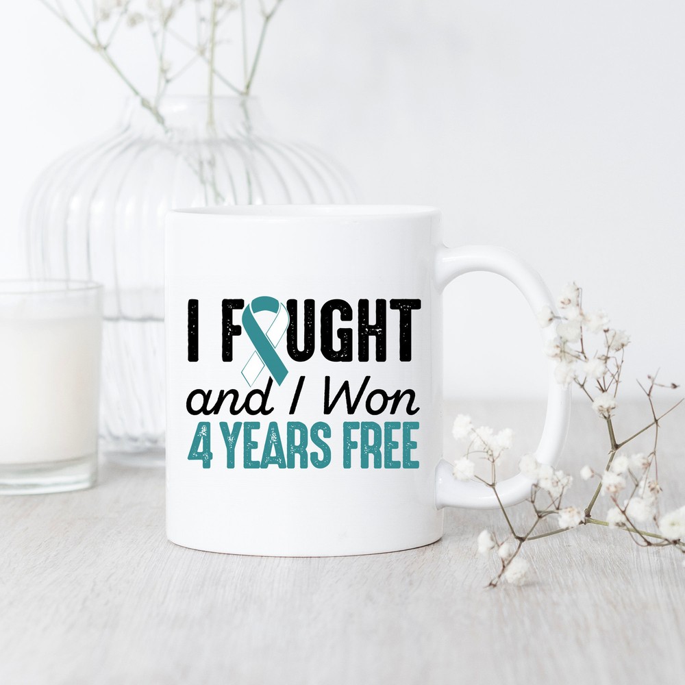 Cervical Cancerversary 4 Years Free Mug Cervical Cancer Survivor Cervical