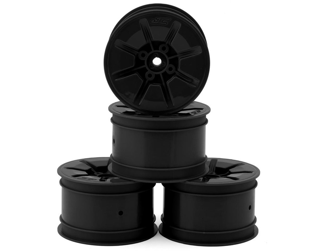 JConcepts Pioneer 2.2 Rear Buggy Wheels (Black) (4) [JCO3466B]w/12mm Hex