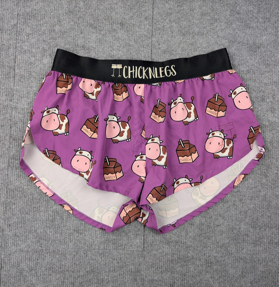 Chicken Legs Shorts Womens Large Choccy Milk Cow Running Lined Athletic Novelty