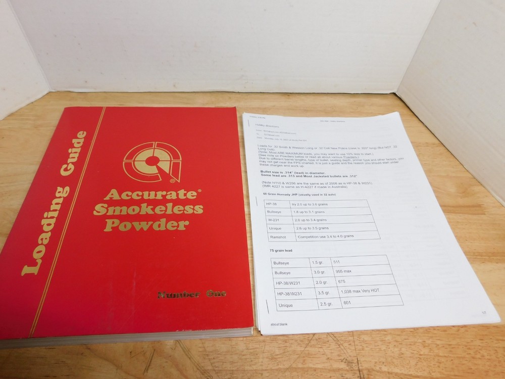Accurate Smokeless Powder Loading Guide Number One Handloading Gun Ref, 2/34-image