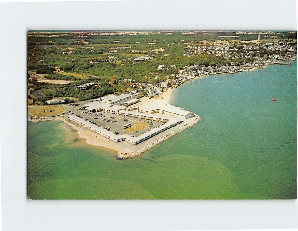 Postcard Aerial View of Provincetown Inn & Motel Cape Cod Massachusetts USA