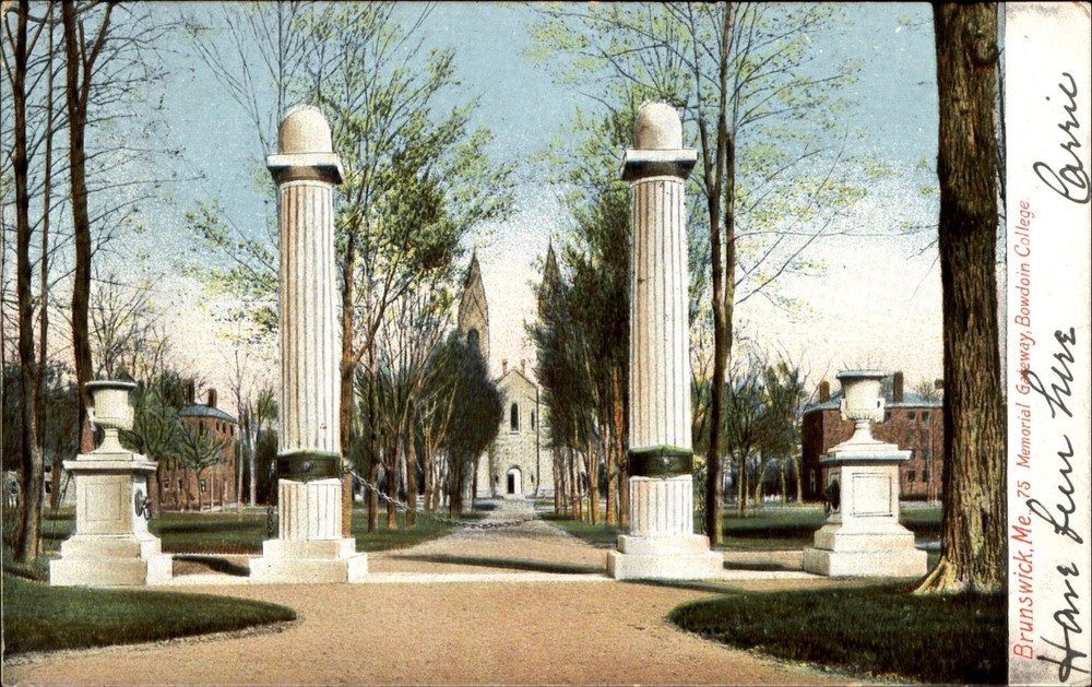 Memorial Gateway Bowdoin College Brunswick Maine Leighton Publ~mailed UDB 1906