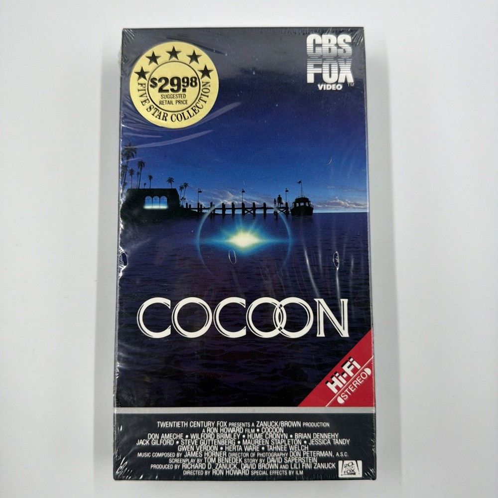 Cocoon VHS (1985) CBS FOX 1st Release Rare Sci-Fi Tape NEW SEALED w/ Watermarks