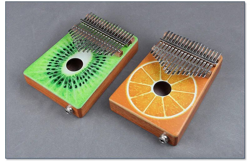 Mahogany Thumb Piano with Audio Input 17 Key Kalimba Thumb Piano Wood 100% New