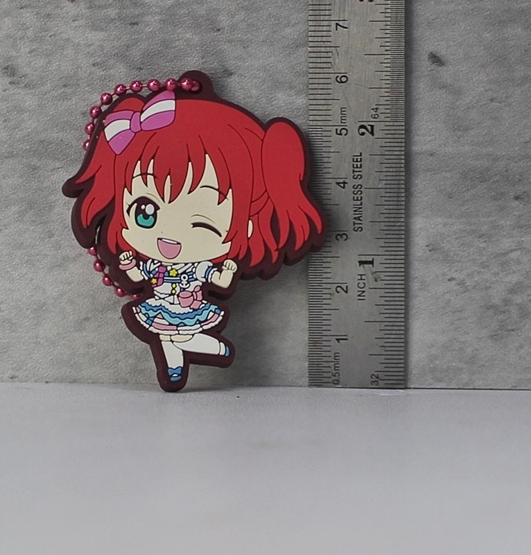 Bandai Love Live! Sunshine!! Ruby Kurosawa Rubber Mascot Figure Keychain