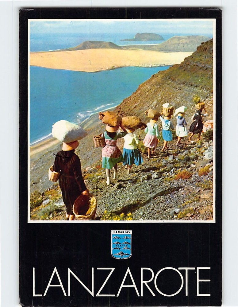 Postcard Habitantes de la Isla La Graciosa Lanzarote Spain