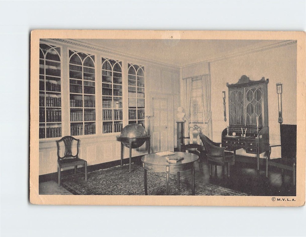 Postcard The Library at Mount Vernon Virginia USA
